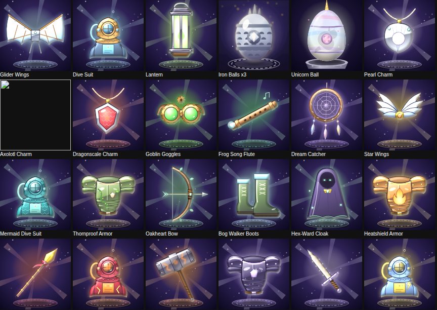 Some of the legendary gear you can craft